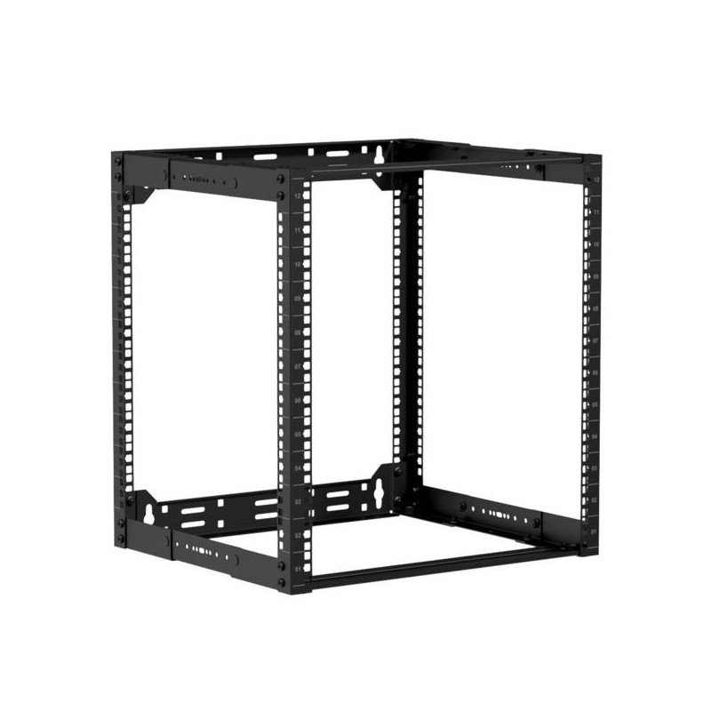 CAYMON OPR312A/B 19" in depth adjustable open frame rack - 12 unit - 300 ~ 450mm Black